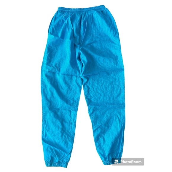 Turquoise Windbreaker Track Pants Lightweight Sweatpants Large‎ Unisex - Picture 1 of 5